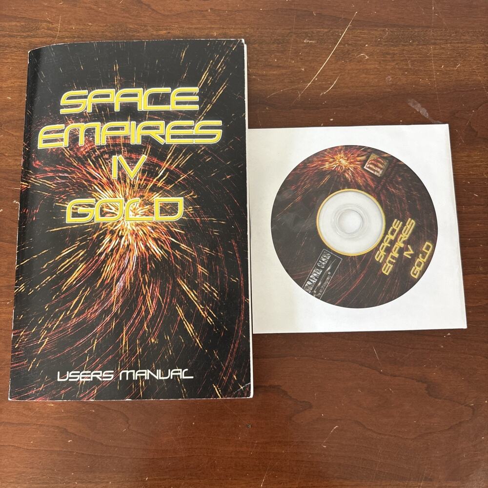 Space Empires 4 IV Gold (PC, 2002) Windows PC CD Computer Game Manual CD